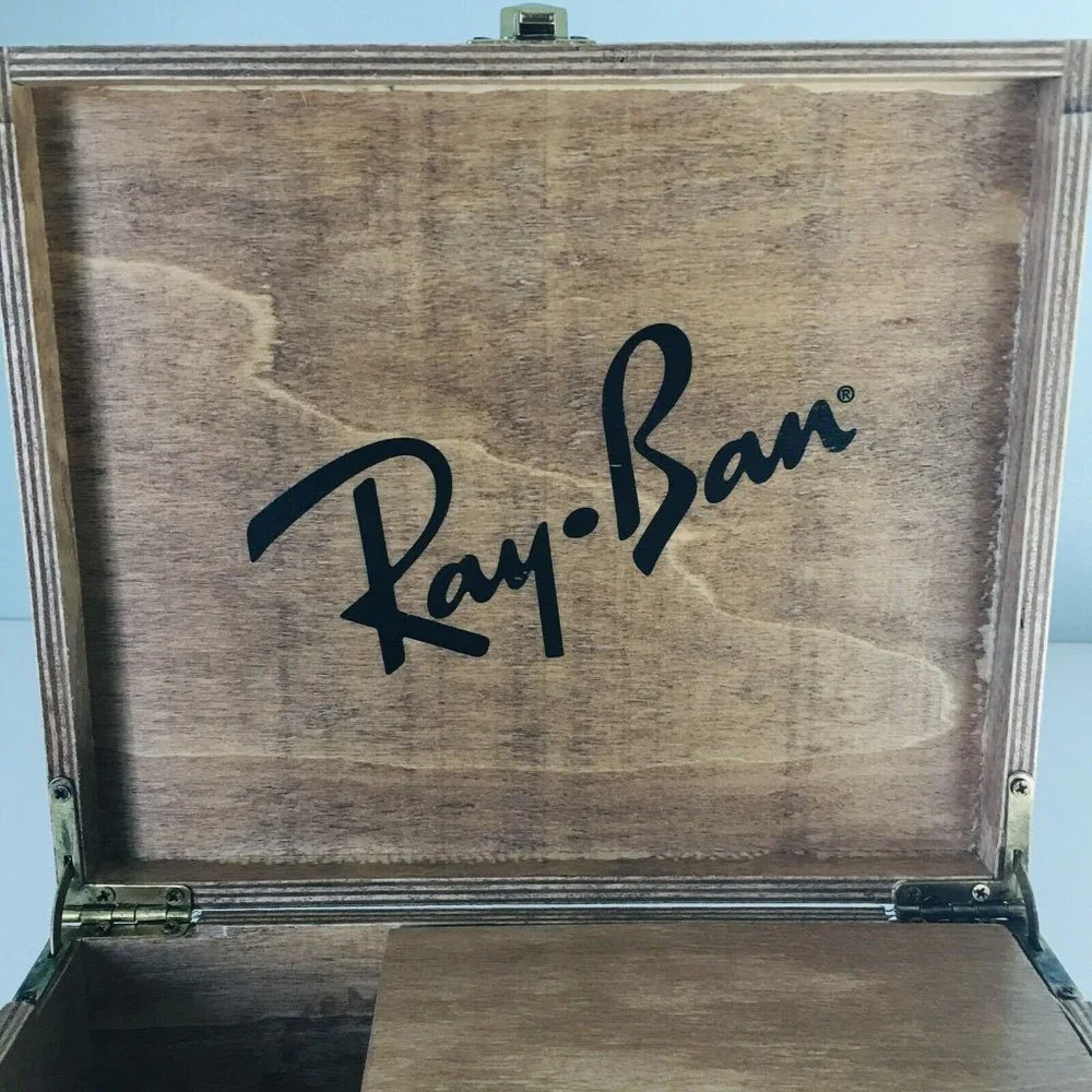 Ray Ban Sunglasses Havana Wooden Storage Case Box